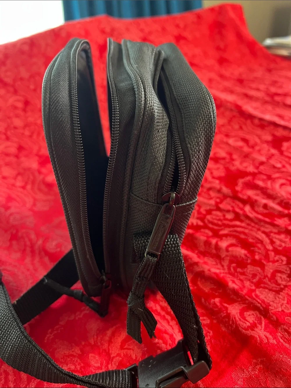 Music Movers Black Crossbody Bag Adjustable Strap Travel Utility Bag